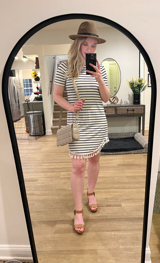 Tassel Striped Dress