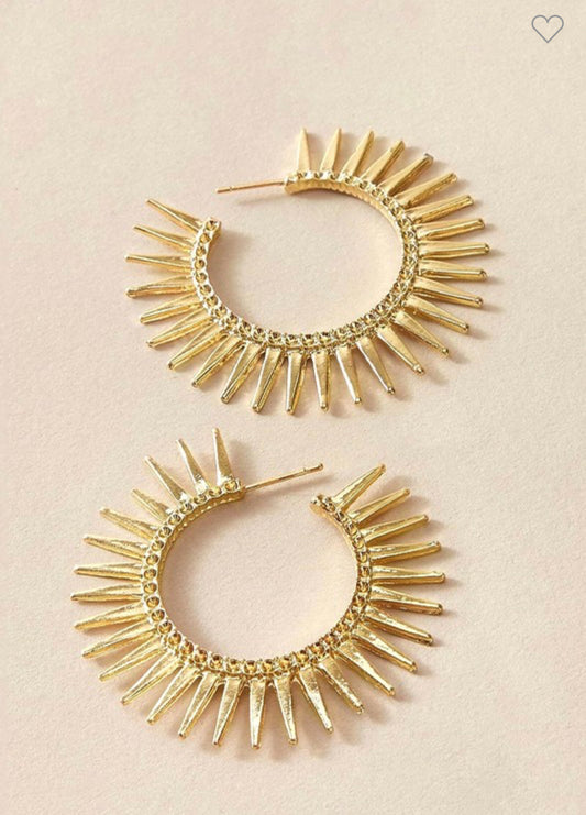 Gold Spike Earring