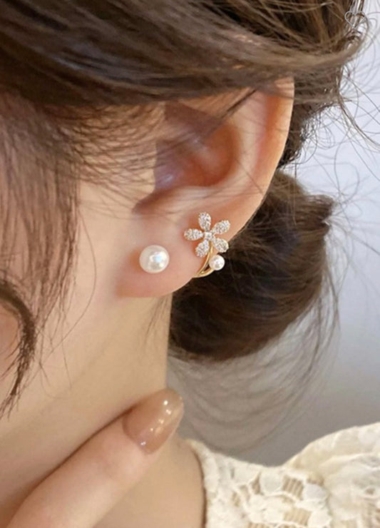 Flower Pearl Earring